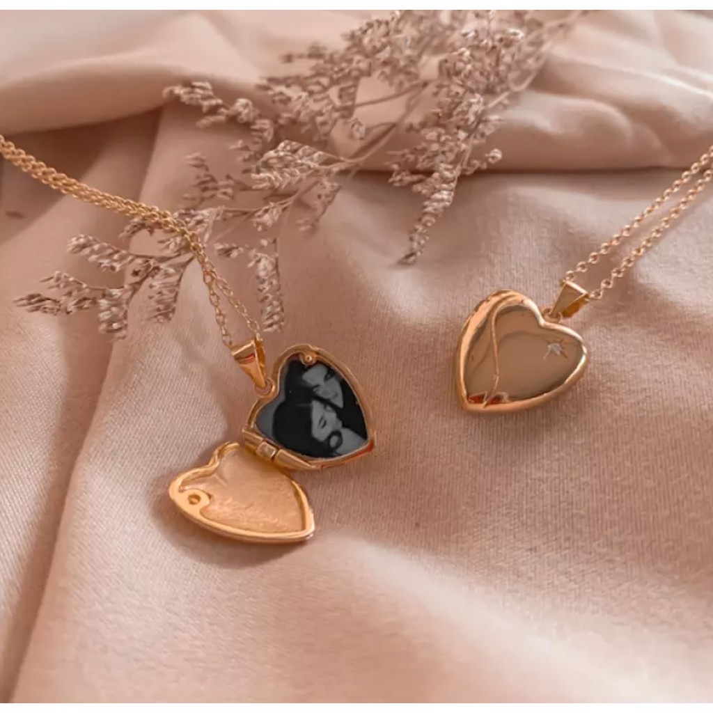 Classic Heart Locket Necklace | Shopee Philippines