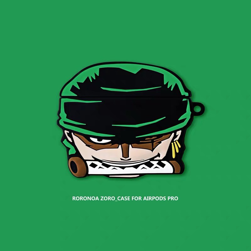 Zoro Airpods Case Cartoon One Piece Anime AirPod Case Zoro Eye