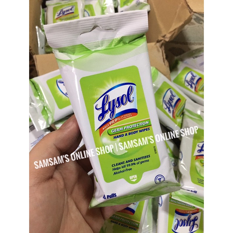 Lysol Hand and Body Wipes (10 pulls) | Shopee Philippines