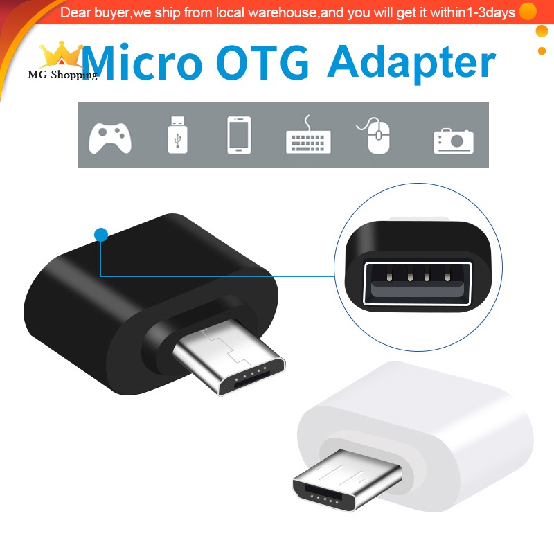 Micro OTG Adapter Micro-USB Converter Cable Micro V8 to USB A Female 2. ...