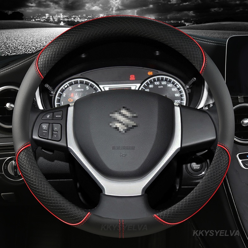 Leather Car Steering Wheel Cover 38CM for Suzuki Swift Grand Vitara Ertiga SX4 Alto Ciaz Dzire APV S Cross Ignis Shopee Philippines