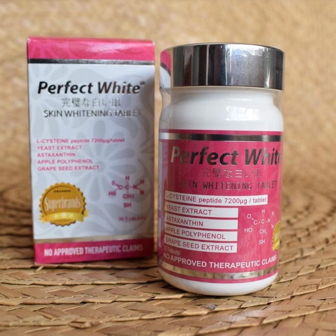 30 Tablets Perfect White Skin Whitening Tablet ORIGINAL AIM EC