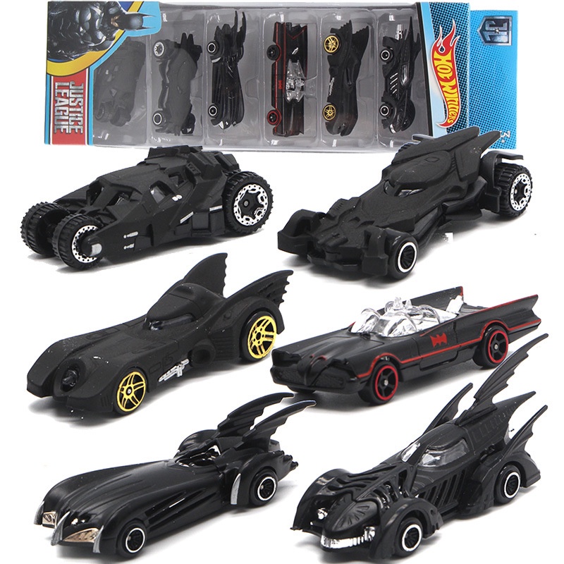 6Pcs/Set DC Batman Alloy Car Figurines Cool Chariot Model The Dark ...