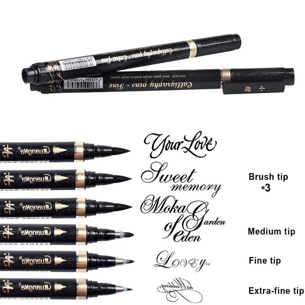 Guangna Calligraphy Pen - Brush Calligraphy Practice Writing Pen Soft ...