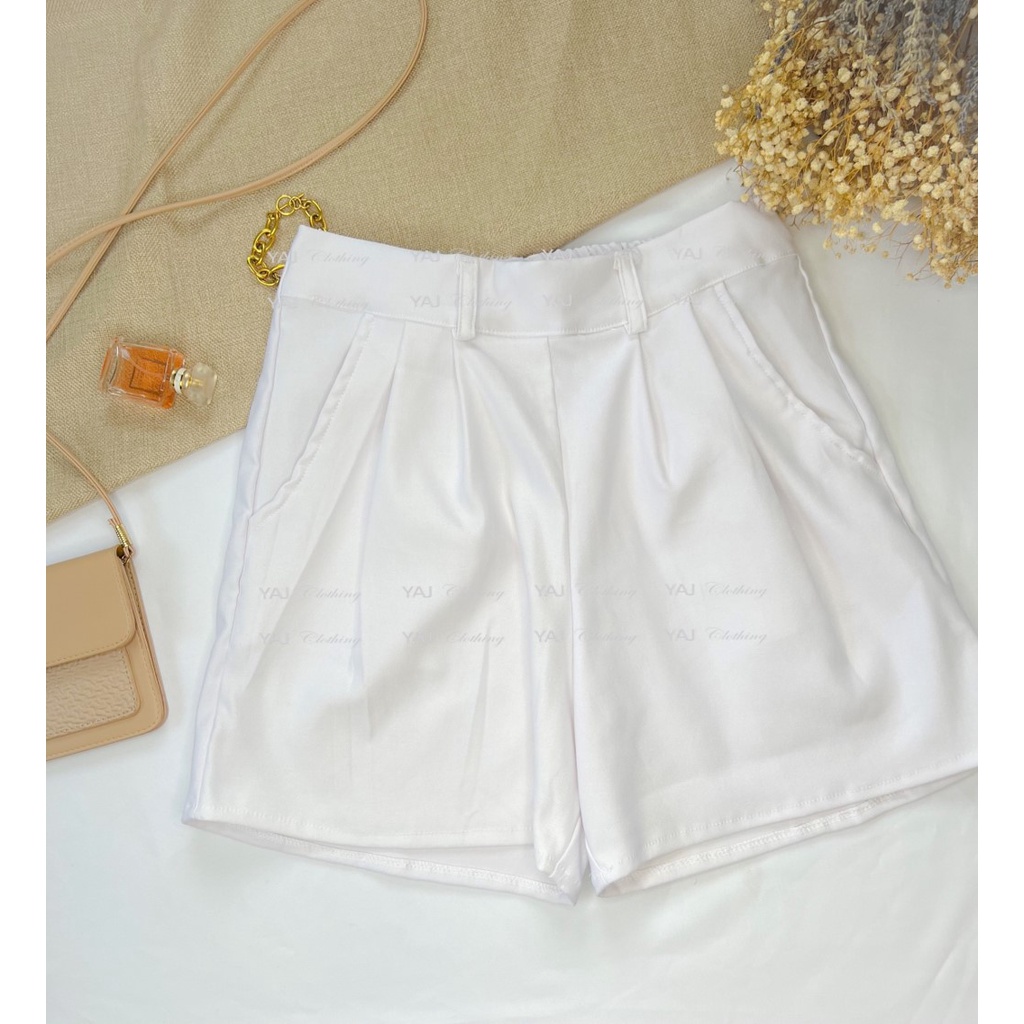 YaJ Highwaist Shorts with Belt Loops and Side Pockets | Shopee Philippines