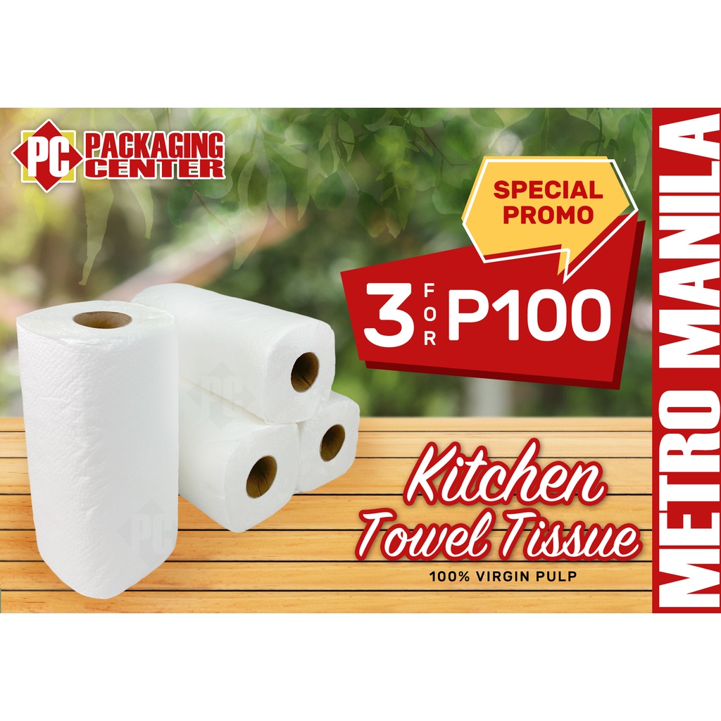Kitchen Towel Virgin Pulp, 3 roll for 100 PROMO. (METRO MANILA SHIPPING