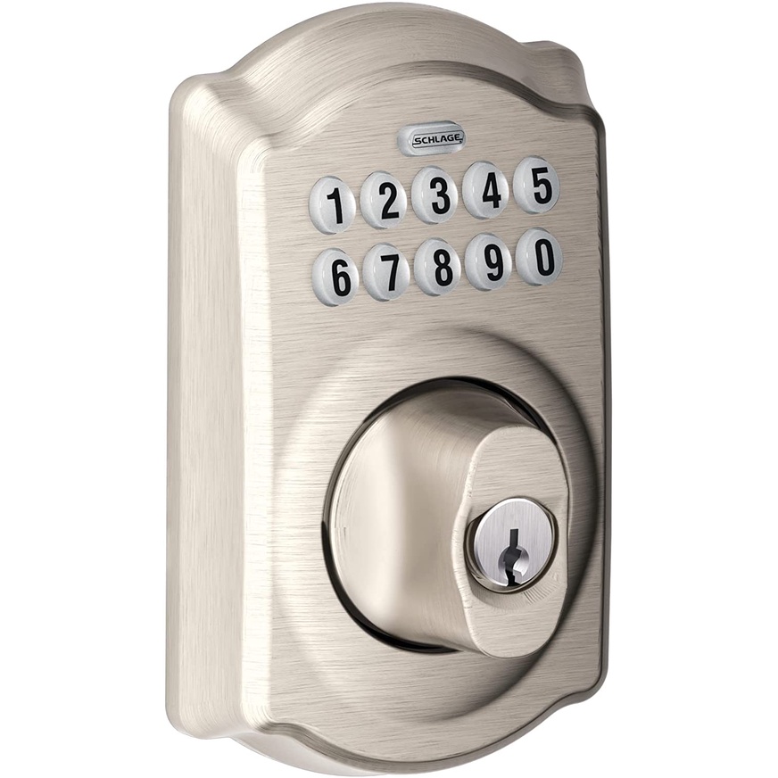 Schlage Keypad deadbolt door lock BE365 CAM 619 satin nickel color easy