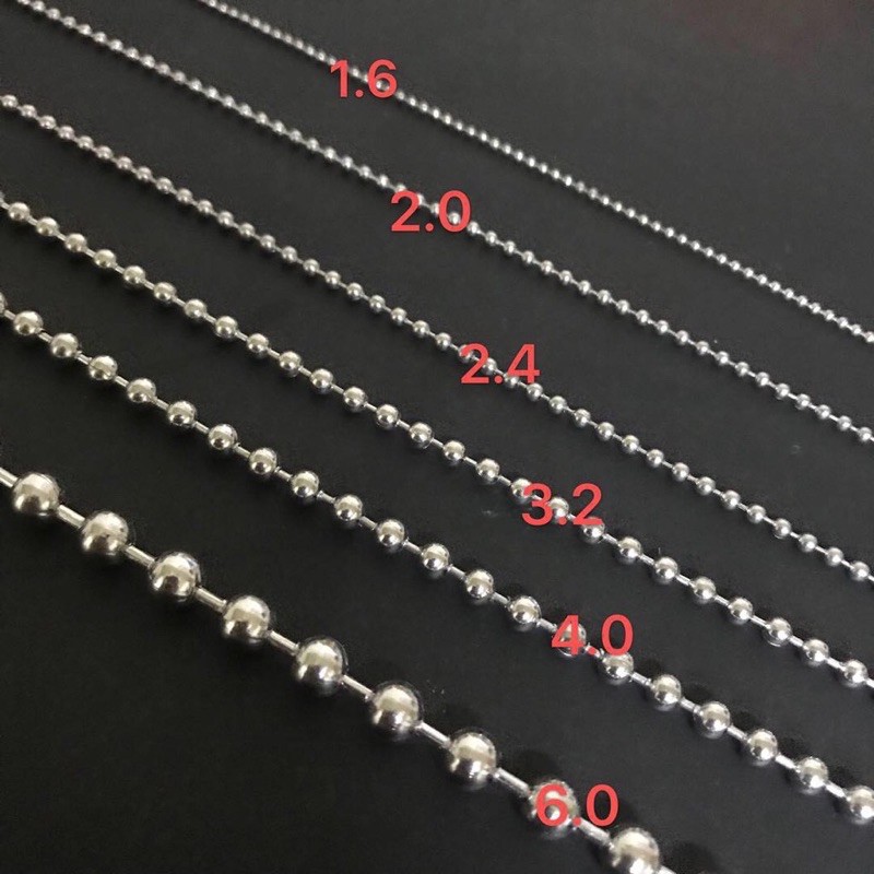 [Jake Wu] Stainless ball chain 316L 65cm High quality cod onhand ...