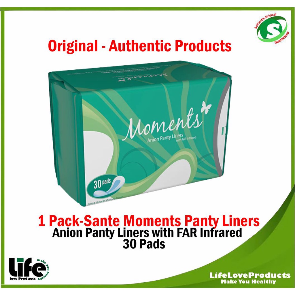 Sante Moments Anion Panty Liners with FAR Infrared Shopee Philippines