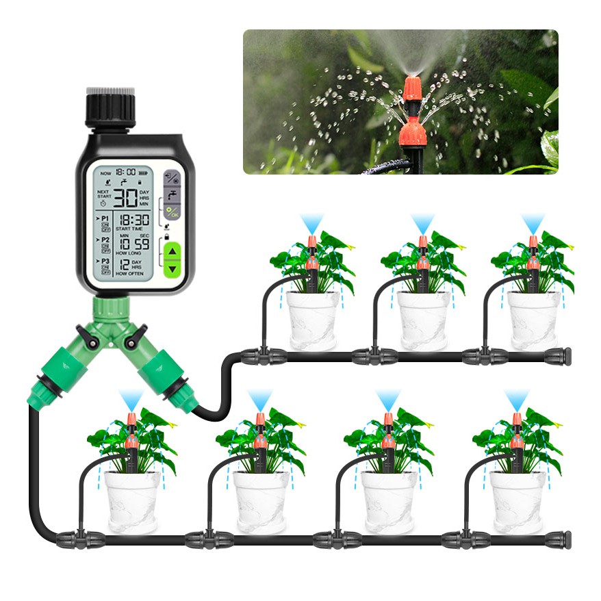 Irrigation Timer Garden Water Timer Automatic Watering Device Drip Kit ...