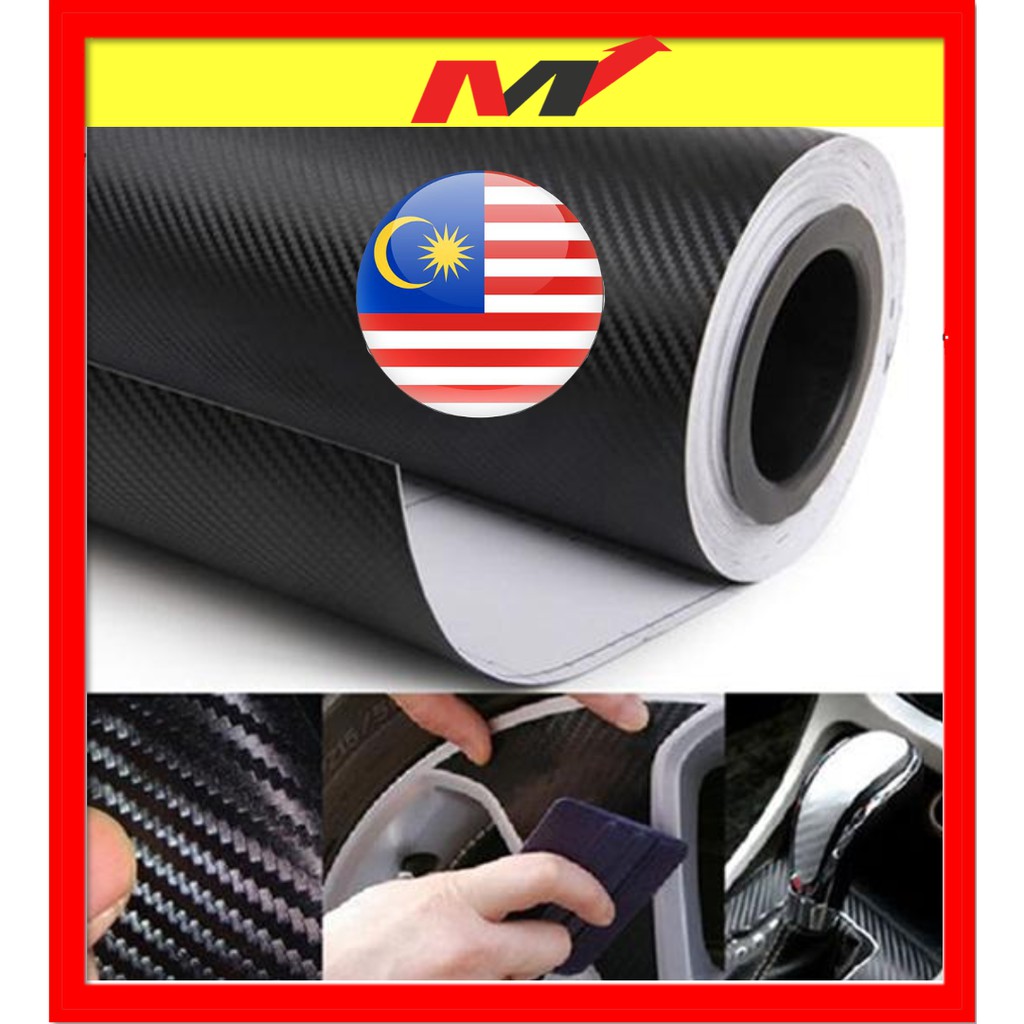 3D Carbon Fiber Vinyl Motorcycle Car Wrap Sheet Roll Film Car Black ...