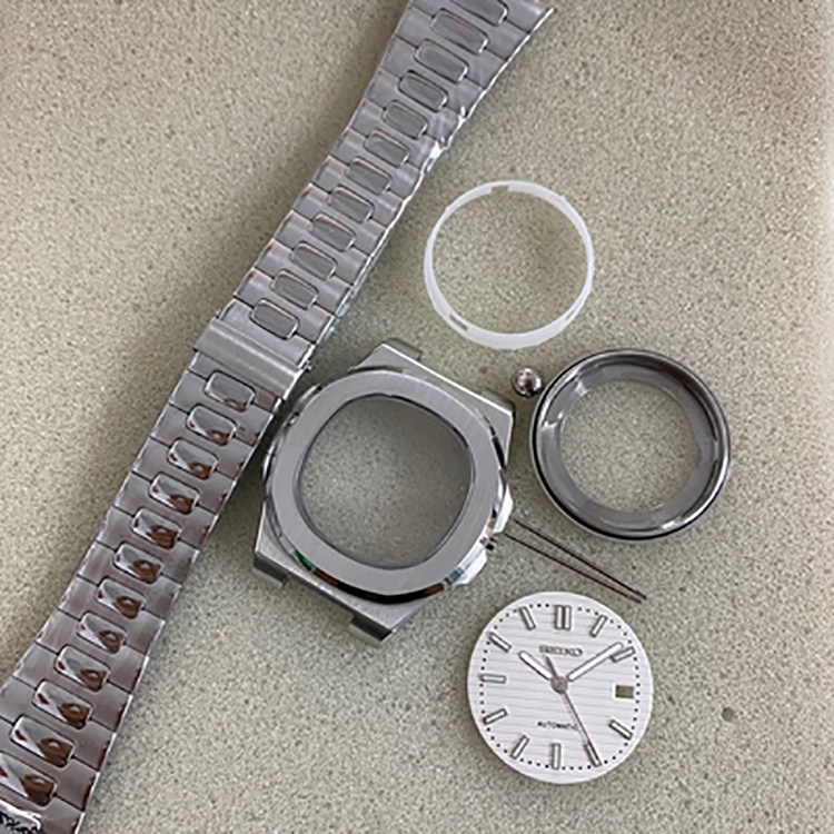 Watch Case +Strap+ Dial + Hands 41mm Stainless Steel Sapphire Glass ...