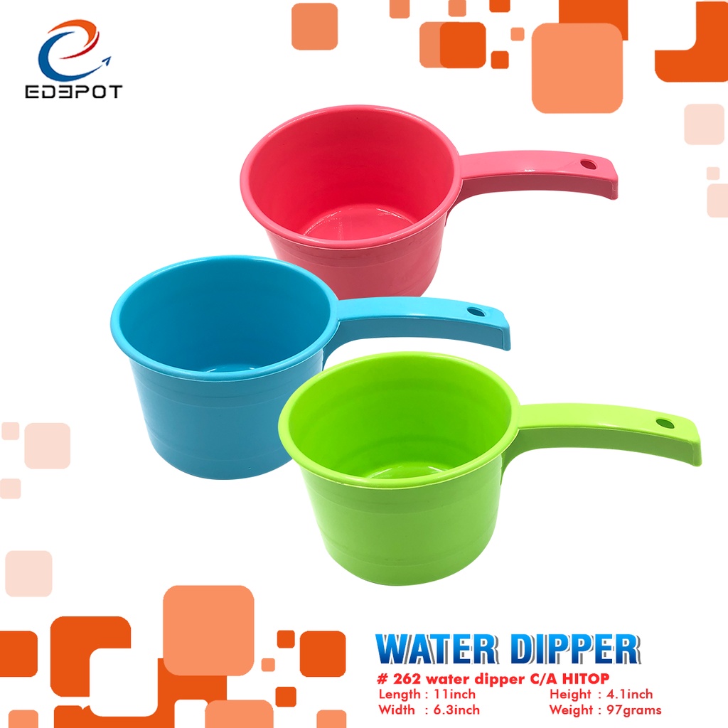 Colored Multi-purpose Water Scoop Dipper /Plastic Dipper TABO | Shopee ...