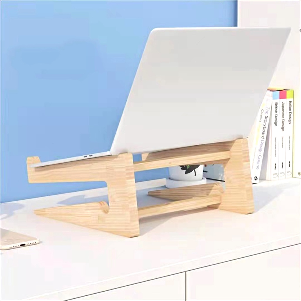 Universal Wooden Wood Laptop Cooling Stand Holder Bracket Lenovo Pro ...