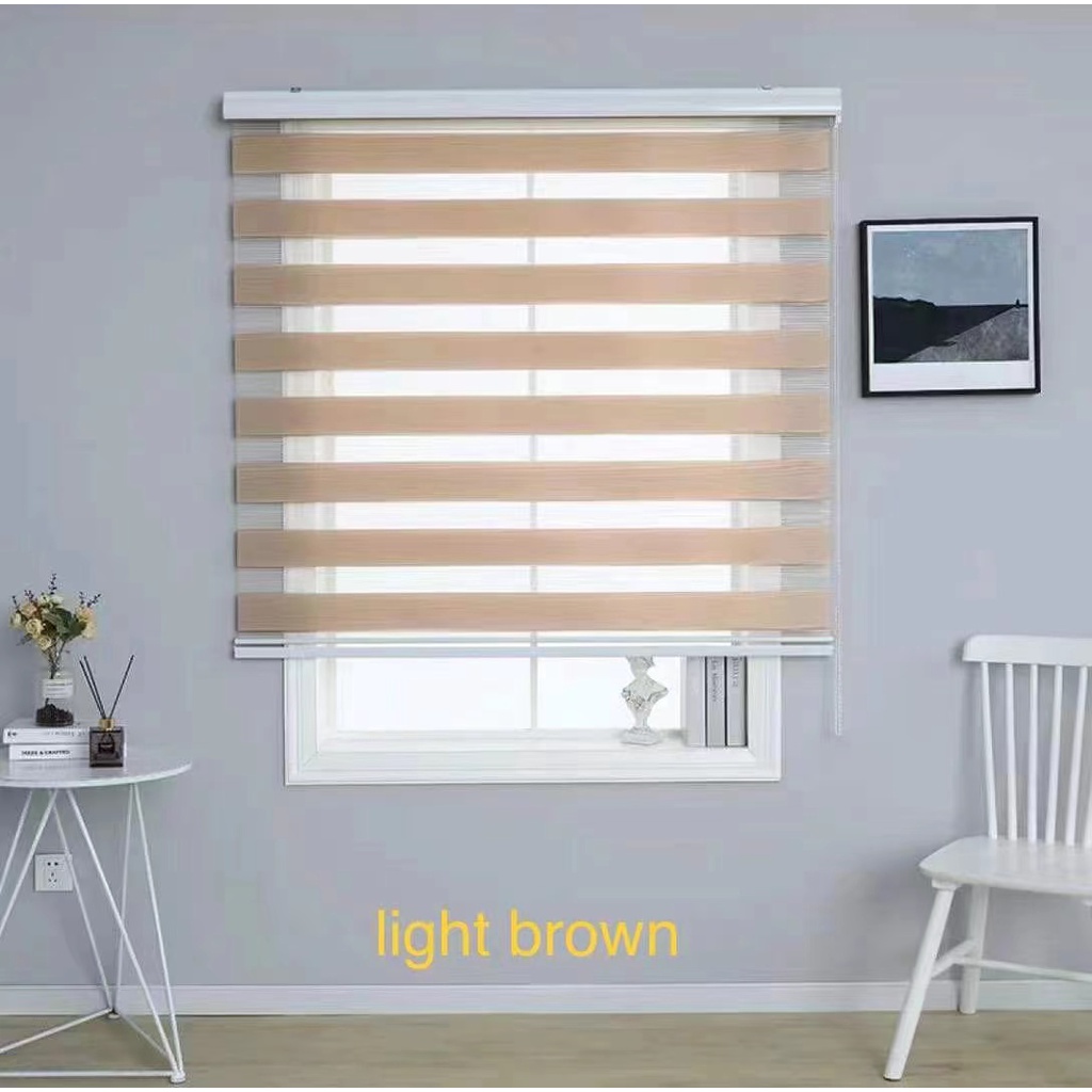 Blinds korean zebra duo roller blinds windows COD Size 60cm