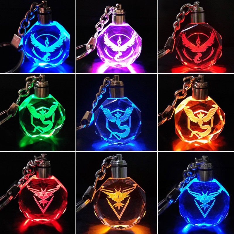 Pokemon Go Team Valor Team Mystic Team Instinct Pokeball Keychain Key ...