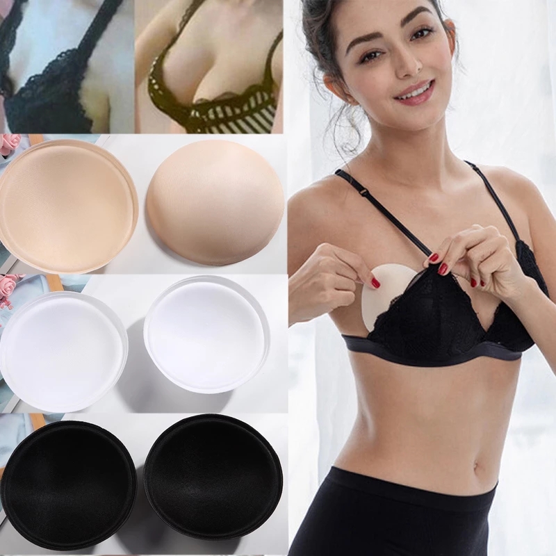 Self-adhesive Bra Inserts, 2 Pairs Of Bra Insert Pads, Sponge Bra Push-up  Pads, Bra Inserts Bra Pads, Silicone Breast Enhancer Push Up Bra, For  Bikini