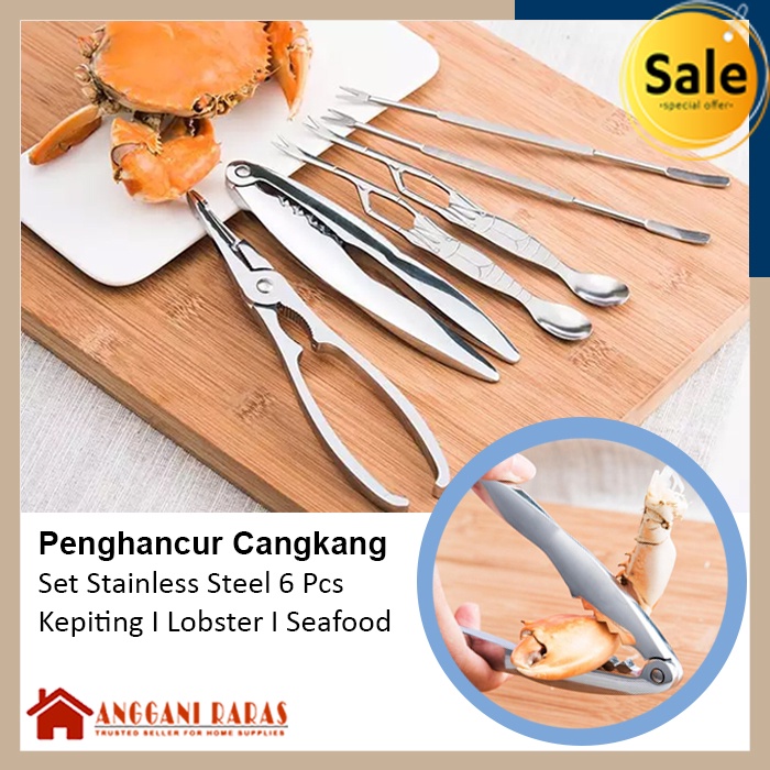 Stainless Steel Crab Cracker And Lobster Pick Set – 4 Easy-Use Tools
