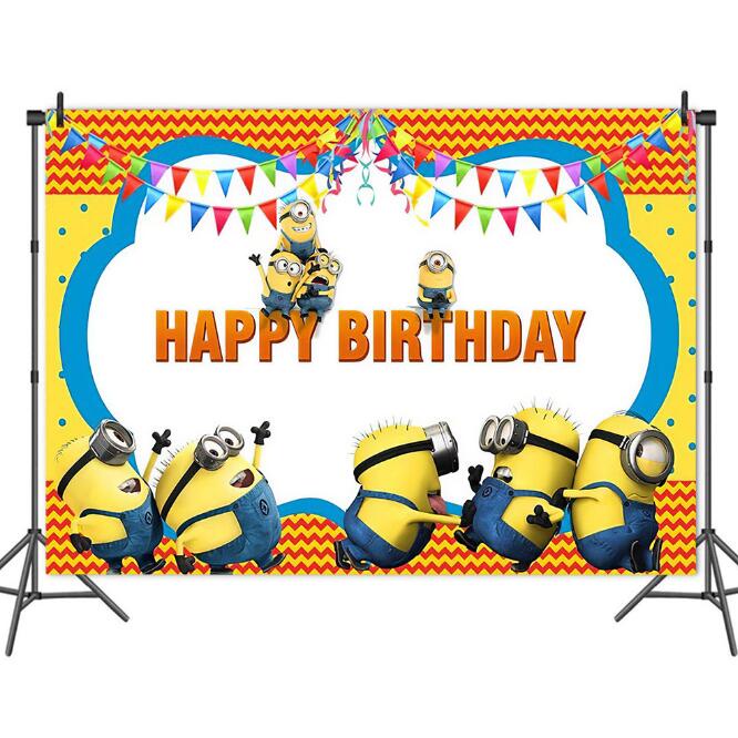 Minions Yellow Backdrops Minions Family Birthday Party Yellow Minions ...