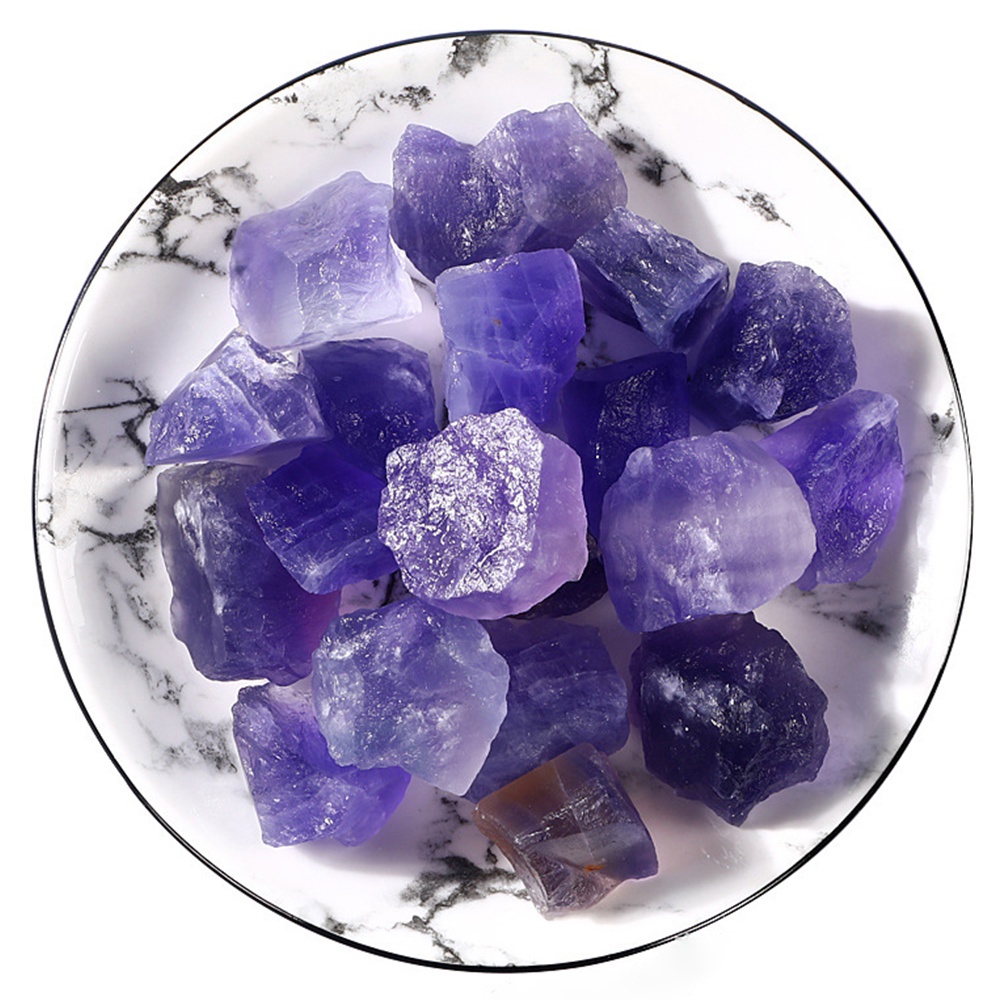 100g Natural Bule Purple Fluorite Raw Stones Rough Quartz Crystal ...