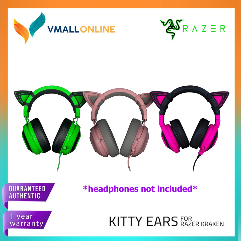 Razer Kitty Ears For Razer Kraken Headset Accessory (Green/Quartz/Neon