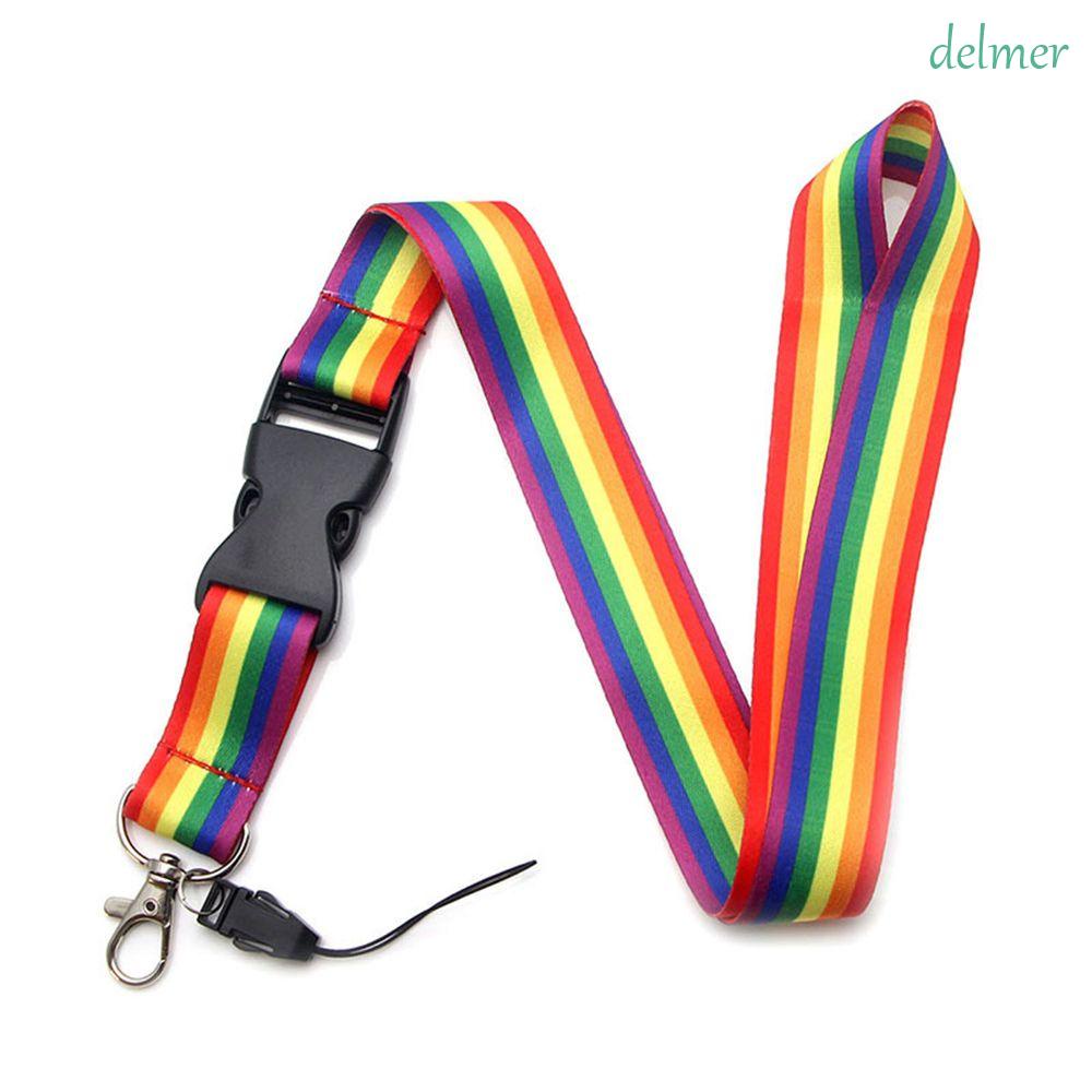 DELMER Phone Accessories Neck Straps Whistle LGBT Rainbow Lanyard ...