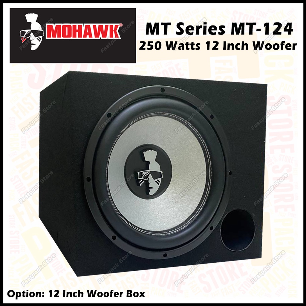 MOHAWK MT SERIES MT124 12 inch Subwoofer 250 Max Power Car Woofer