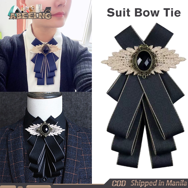 New Men Suit Bow Tie Groom Necktie Business Wedding Party Alloy Crystal