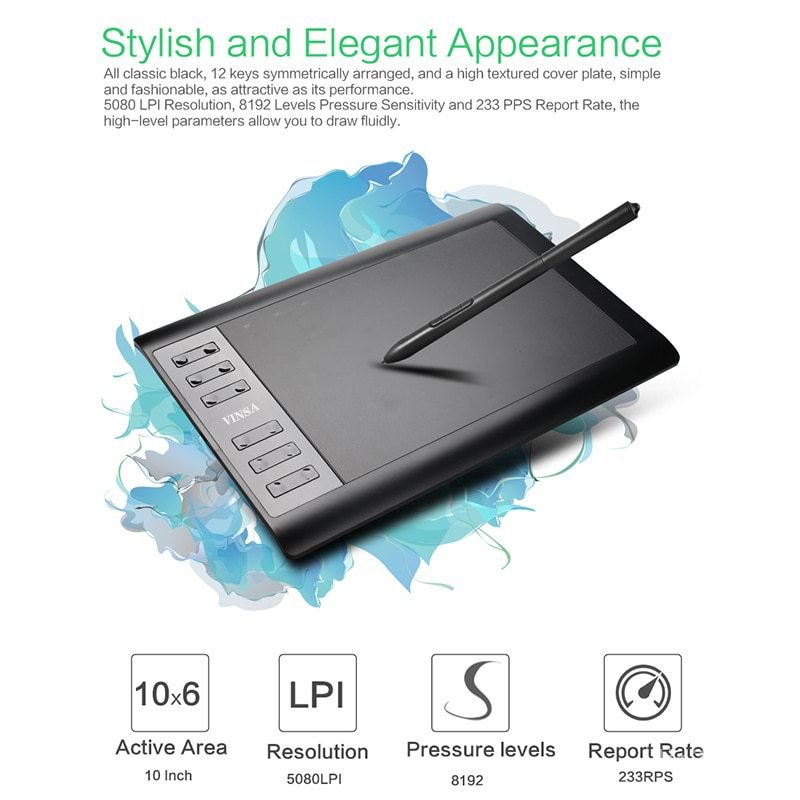 10*6 inch portable digital tablet digital pressure drawing board