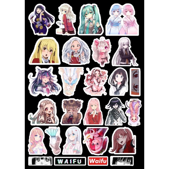 Waifu onechan sticker waterproof Contents 20 an pcs | Shopee Philippines