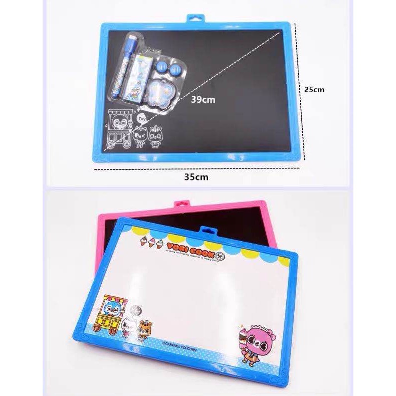 Funworldph 2in 1 Writing Board For Kids ( White Board & Black Board 