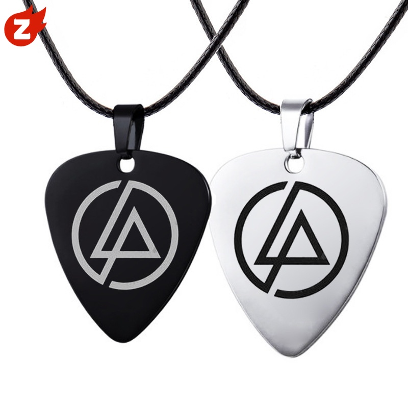 Idol Singer Rock Band Linkin Park Guitar Pick Pendant Rope Necklace ...