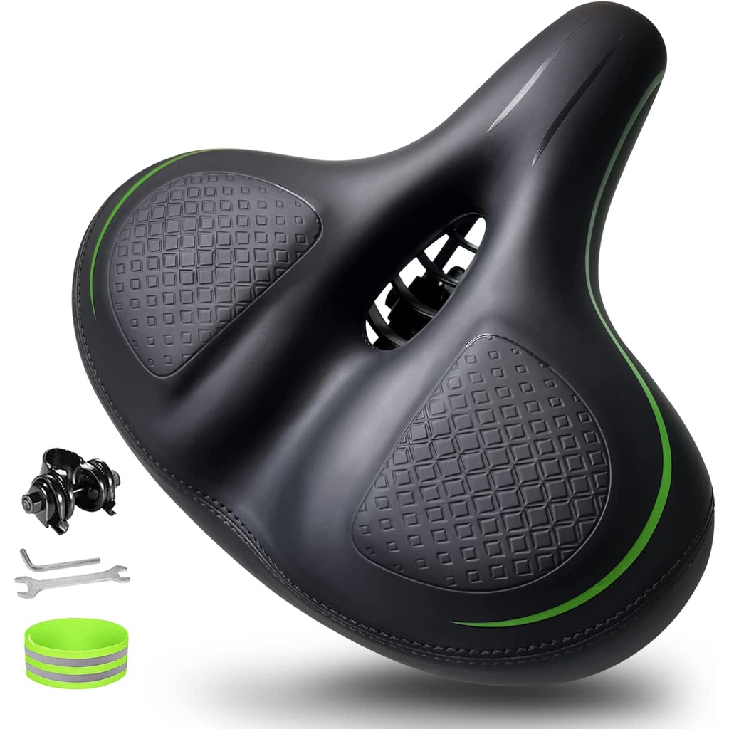 Oversized Comfort Bike Seat, Wide Comfortable Bicycle Saddle Cushion