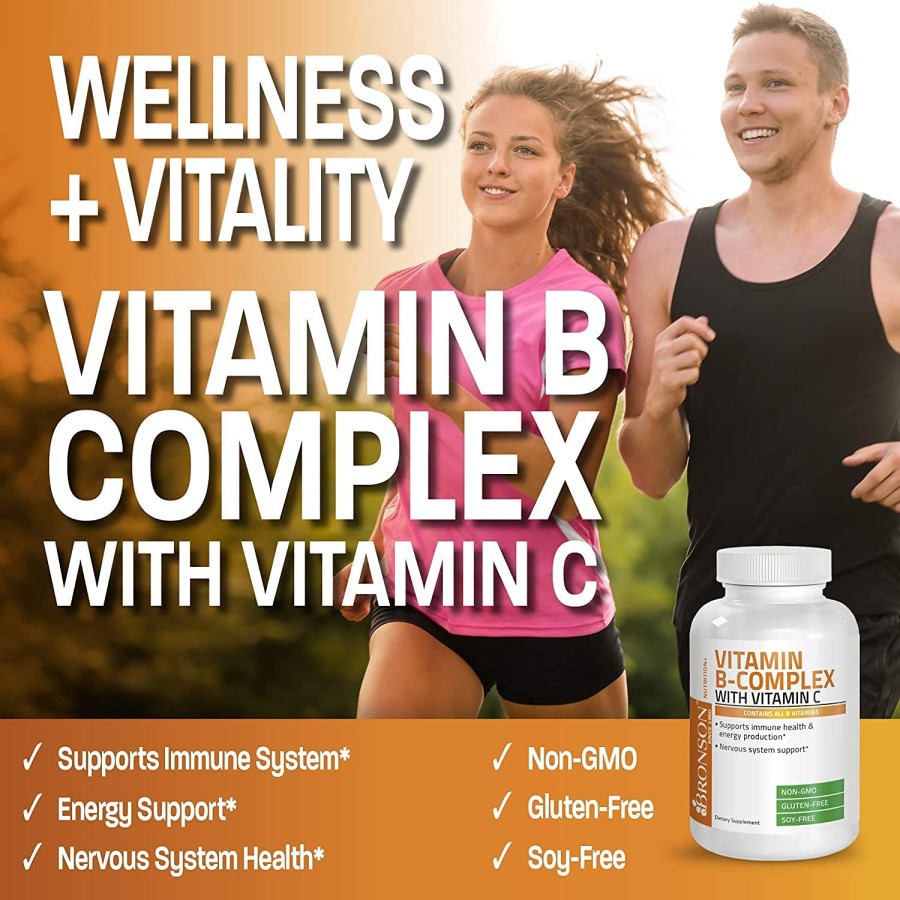 Bronson Vitamin B Complex with 150mg C or 500mg C & 30mg E GCws