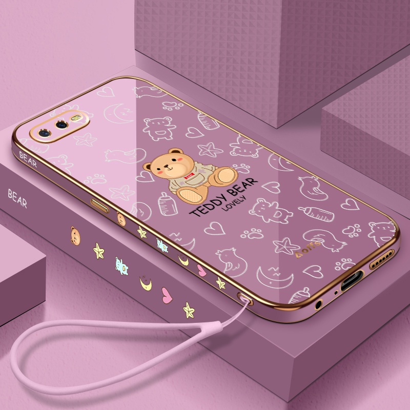 Teddy Bear case for Oppo F1S Oppo F11 Oppo F11pro Oppo F9 F9 PRO Oppo A71  Oppo F7 Oppo F5 soft phone case Ultra thin plating girls cover casing
