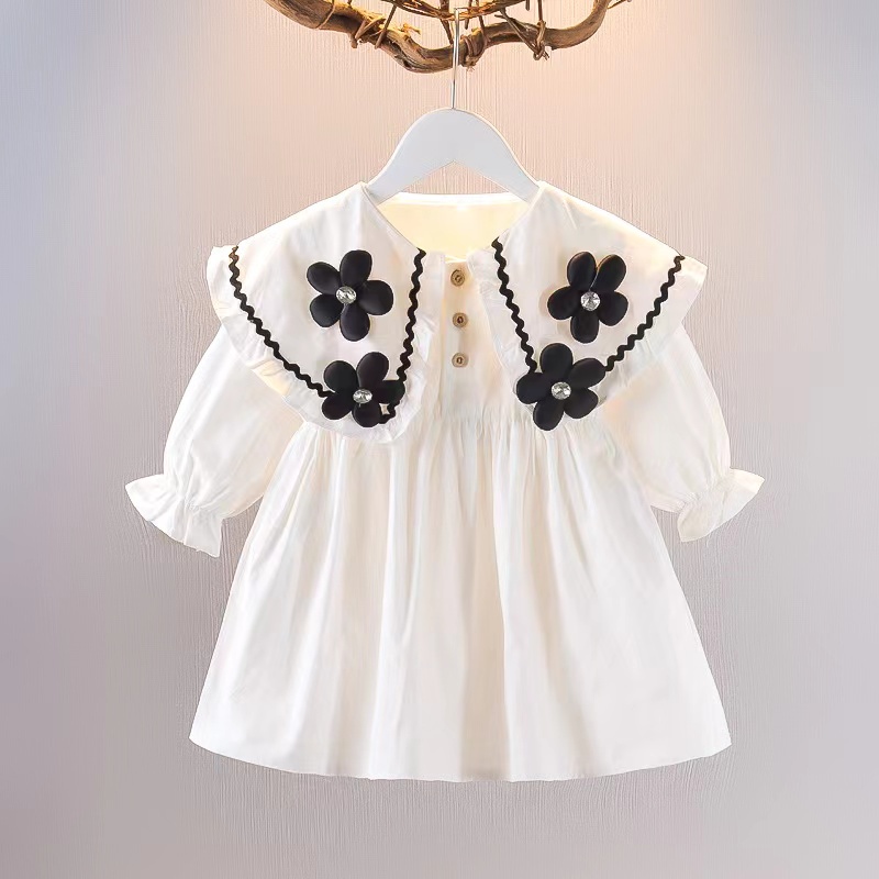 Korean Long Sleeve Dress Child  Sleeve Girl Dress Cute Fashion