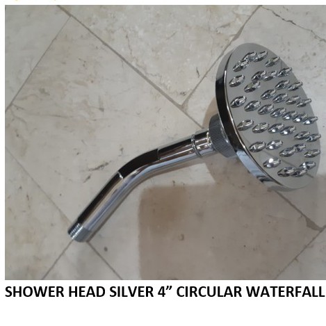 Shower Head 4 inches Circular Water Fall Shower Pipe for Bathroom ...
