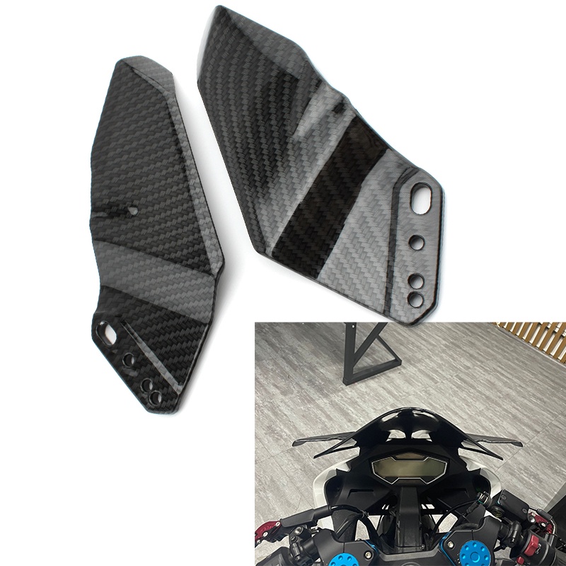 Pair Motorcycle Winglet Aerodynamic Wing Kit Spoiler For Kawasaki Z800