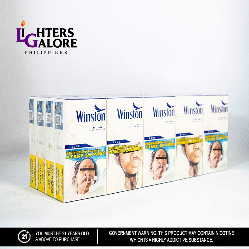 Lighters Galore Winston Blue 10'S (Ream) Shopee Philippines