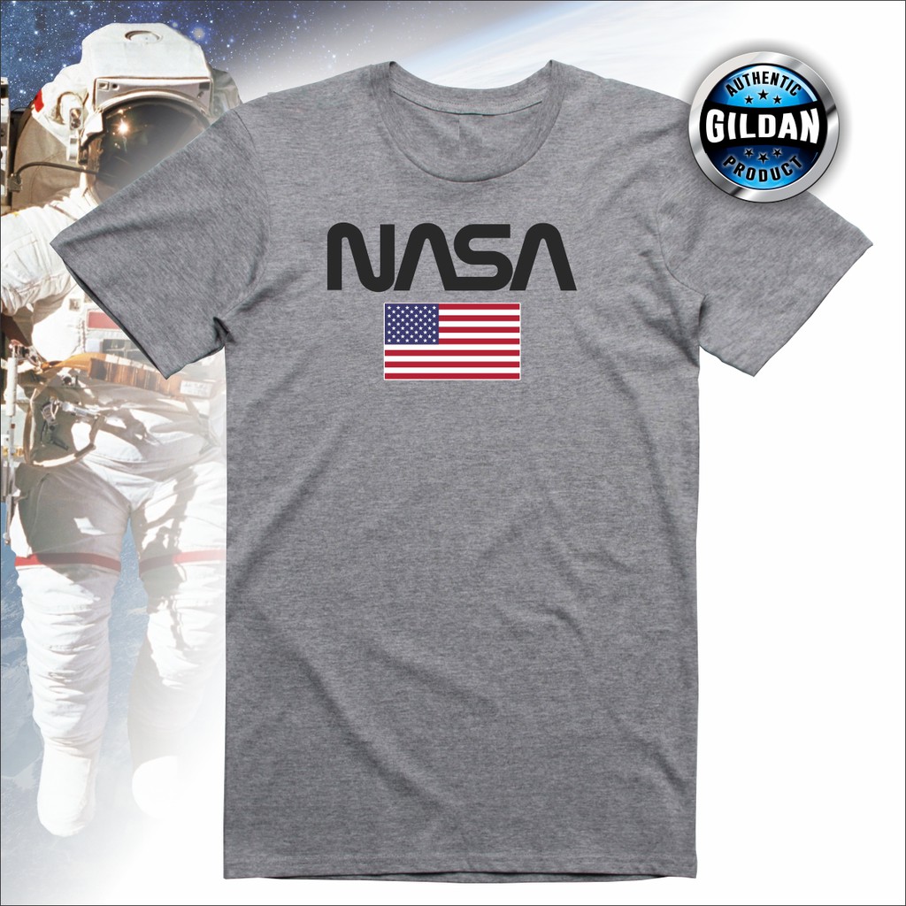 GILDAN Brand NASA USA Shirt Nation Aviation Space Agency T shirt NASA Shirt NASA USA T shirt Shopee Philippines