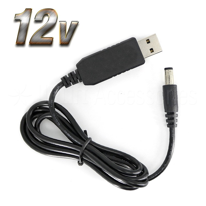 Universal USB 12V Step-Up Power Cable