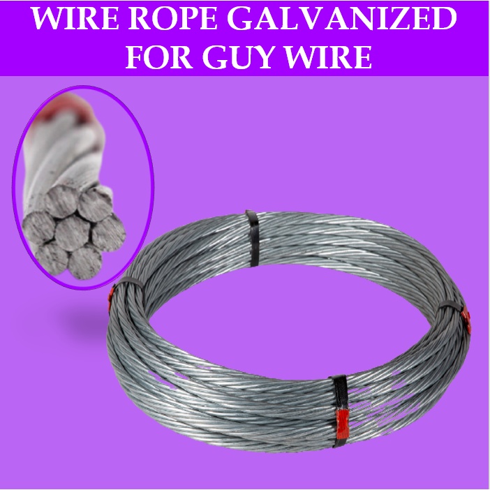 5-10 Meters Guy Wire Standard 1x7 4.2-10mm Galvanized Steel Wire Strand ...