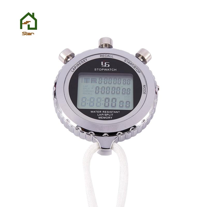 YS Silent Stopwatch, Metal Digital Sports Stopwatch With Countdown