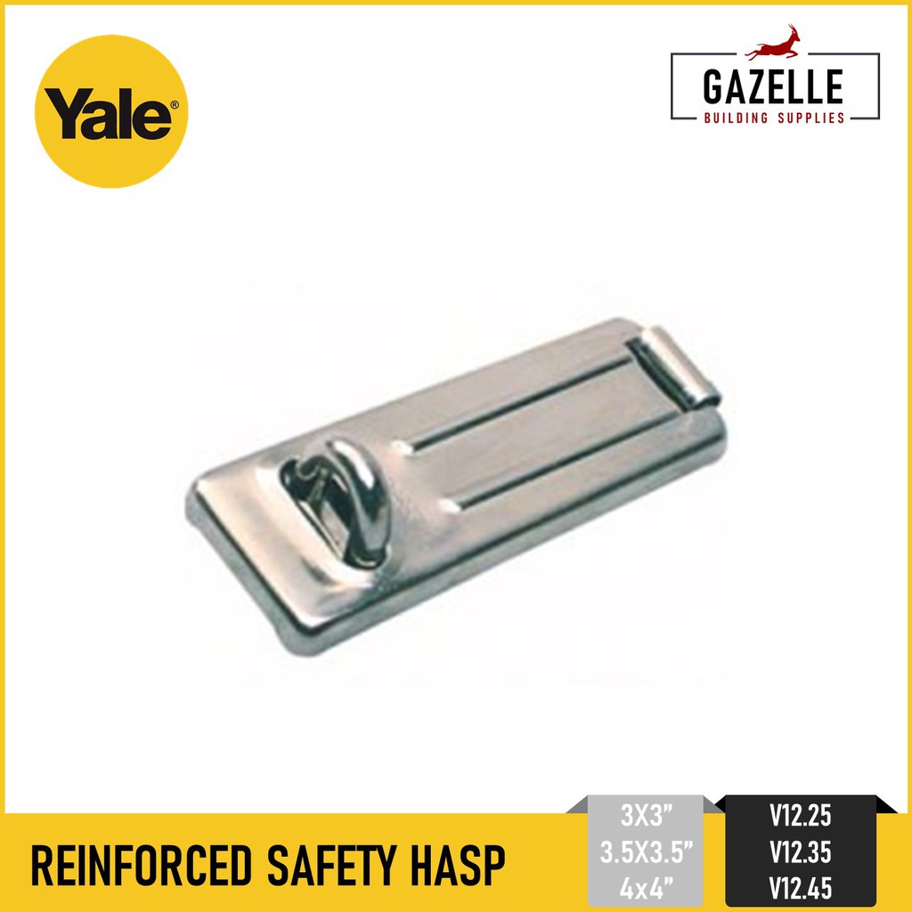 Yale Reinforced Safety Hasp Door Hasp Satin Stainless Steel V12