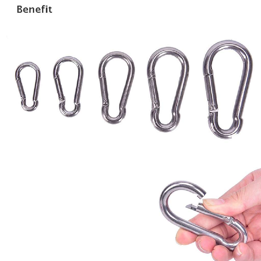 Benefit> 304 Stainless Steel Spring Carabiner Snap Hook Keychain Quick