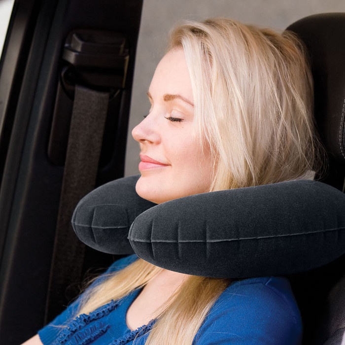 Intex Inflatable Travel Neck Pillow Black. Adult Neck Pillow pEKK