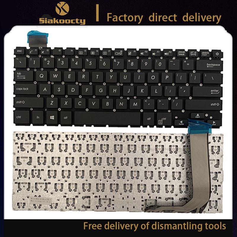 Replacement Laptop Keyboard For ASUS Vivobook X407 Series - Latin Spanish Layout, Black, No Backlight