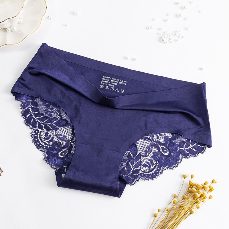 Wild Fashion Women S Sexy Lace Ice Silk Panties Seamless Briefs Underwear Panty Urstore Shopee