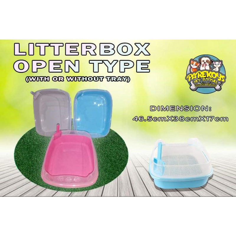 CAT LITTER BOX (with/without SIFTER/ tray / strainer CAT TOILET LARGE SIZE Shopee Philippines