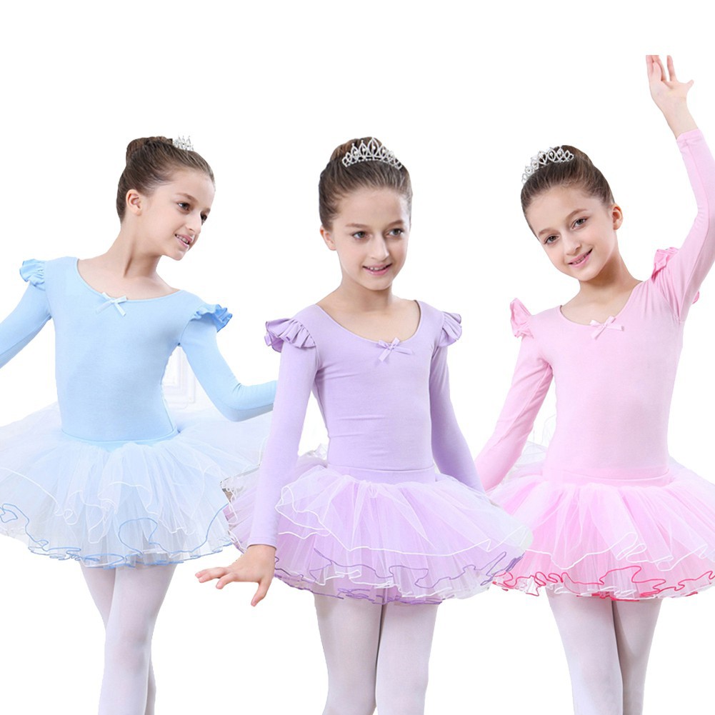 Lolanta Kids Girls Ballet Dress Cotton Leotard Plus Tutu Skirt Ballerina Costume Outfit Stage